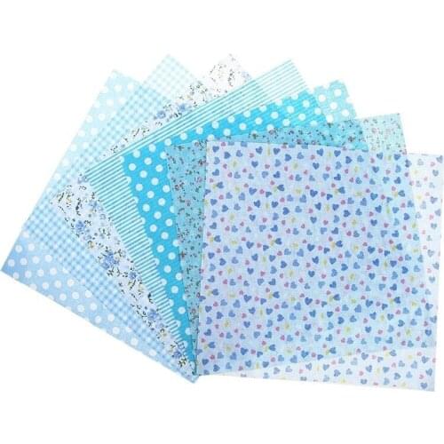 7pcs 25x25cm Mixed Printed Cotton Sewing Quilting Fabrics Basic Quality For Patchwork Needlework DIY Handmade Cloth