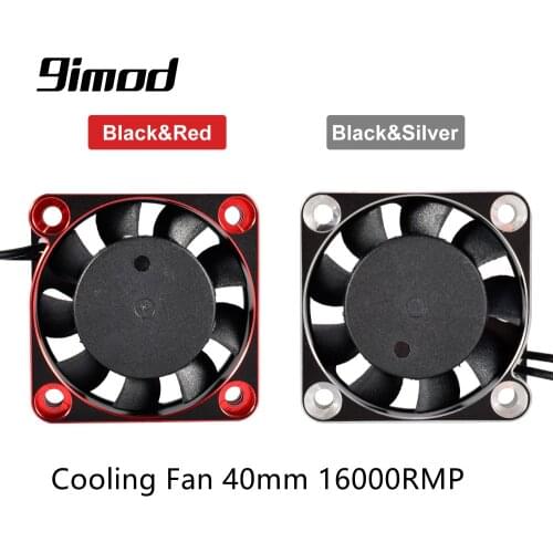 9imod Cooling Fan 40mm Aluminum Rotates at 16000RMP 8.5V for 1/10 1/8 RC Car 4068 4092 4074 Motor ESC