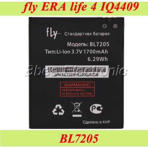10PCS/LOT BL7205 fly IQ4409 Battery Quad ERA life 4 Accumulator 1700mAh