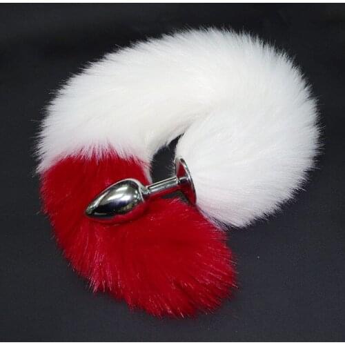 1PCS Fox Tail Stainless Steel Anal Plug Sex Toys Rabbit Tail Butt Plug For Women/Man Anal Dildo Female Masturbator Massager