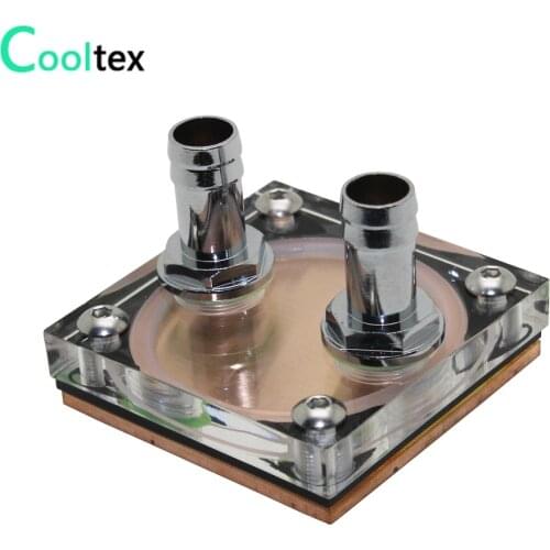 DIY Water Cooling Block 50x50x12mm Liquid Cooler Waterblock radiator Copper+Acrykic 100% new
