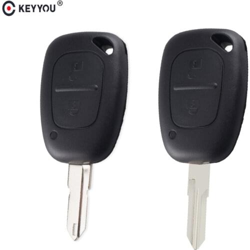 KEYYOU 2 Buttons Car Remote Key Shell Case For Vauxhall/Opel Vivaro/ Renault Movano Trafic Renault Kangoo NE73 VAC102 Blade