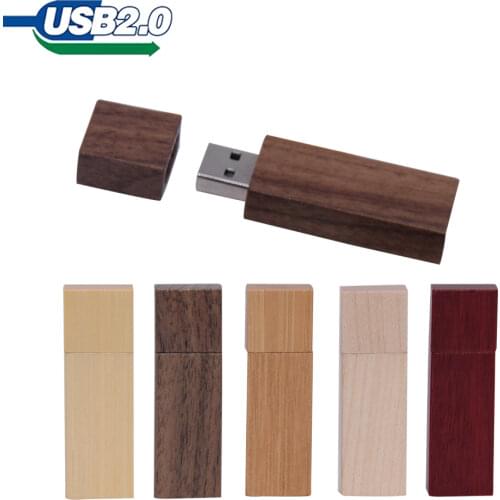 Custom Logo Wooden USB 2.0 Flash Drive 4GB 64GB 16GB Memory U Stick 32GB 64GB Usb Pendrive Photography Wedding Gifts pen drive