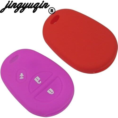 Jingyuqin For Toyota Sienna/Tundra/Sequoia 3 Buttons Silicone Car Key Shell Case Car-styling