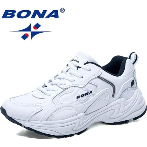 BONA 2020 New Designers Action Leather Running Shoes Men Trendy Sneakers Man Casual Shoes Jogging Walking Footwear Mansculino
