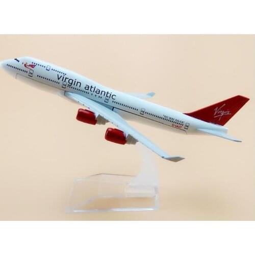 Passenger plane model British Virgin Atlantic Airline Metal Solid simulation airplane model for kids toys Christmas gift
