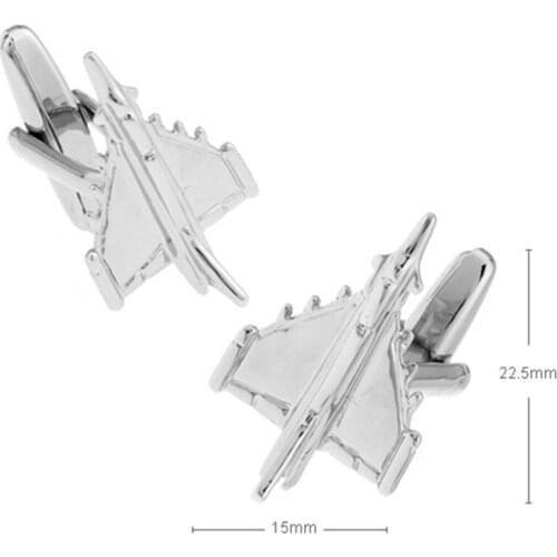 Fashion Metal Aircraft Design Fighter Plane Cufflinks for Men Gifts Cufflink High Quality Shirt for Cuff Links Luxury Jewelry