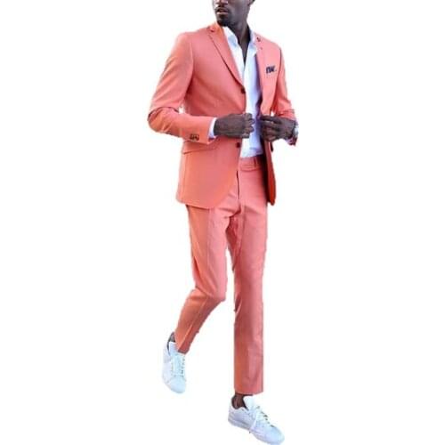 Mens Wedding Suits Formal 2 Pieces Single Breasted Peak Lapel Slim Fit Stylish Blazer Jackets and Pants Costumes
