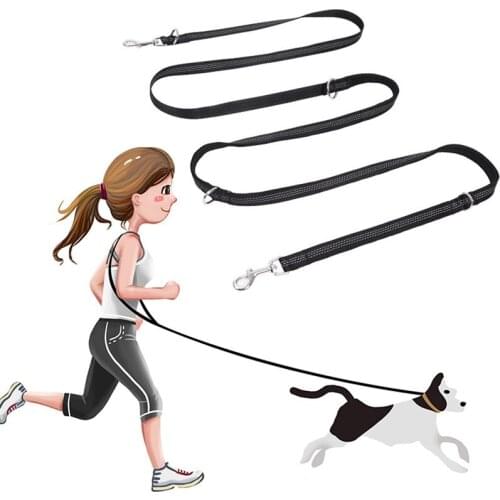 Nylon Dog Leash Multifunctional Anti Slip Reflective Dog Padded Handles For Outdoor Ropes Pet Strap Traction Leash