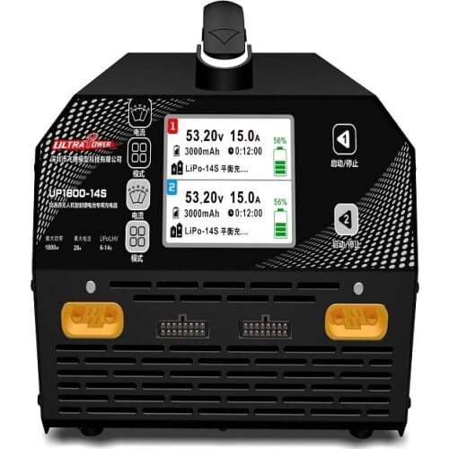 2020 Limited Up1800-14s 28a Dual Channel 6-14s Lithium Battery Ligent Charger For Plant Uav Machine