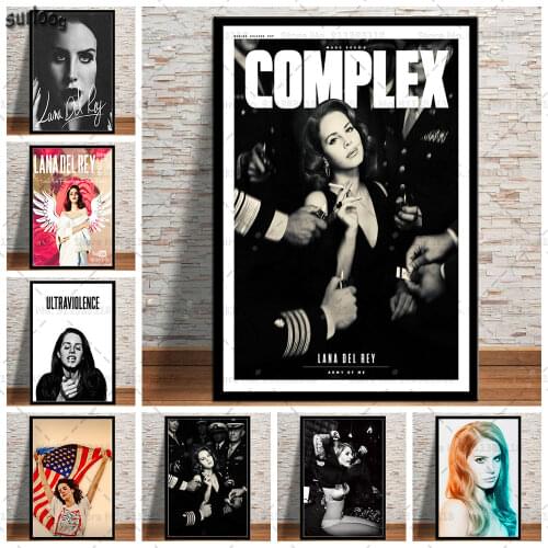 Lana Del Rey Sexy Singer Poster Prints Wall Art Canvas Painting Posters Picture for Living Room Home Decoration