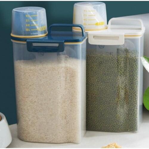 Kitchen Plastic Grains Box Home Food Storage Rice Bucket Insect-Proof Storage Box Sealed Moisture-Proof Storage Tank Organizer
