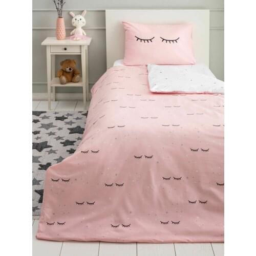 Reversible 100% Cotton kids duvet cover set, printed kids bedding set, single 160x220cm