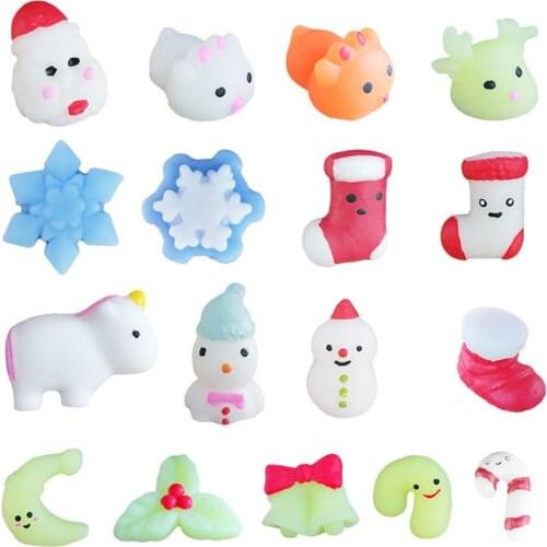 Christmas Squeeze Toy TPR Cute Snowman Snowflakes Antistress Ball Squeeze Rising Stress Relief Toy For Children Christmas Gift
