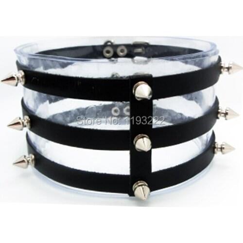 Sexy 3 Row Leg Garter, Handmade amo Punk Goth Harajuku Leg Garter Belt, Spikes Studded Rivet Leg Ring Loop