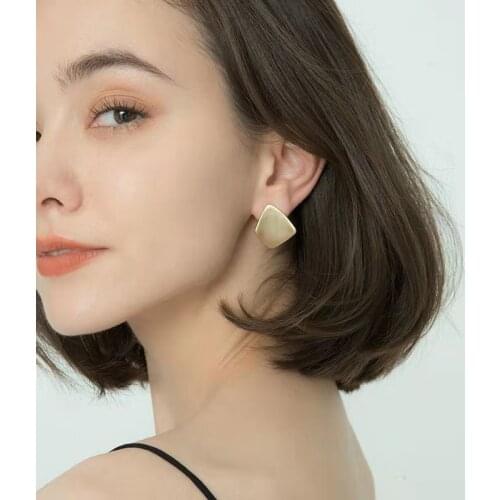 Korean Style Geometric metal Clip on Earrings Non Pierced Ear Clips for Women Jewelry Wholesale