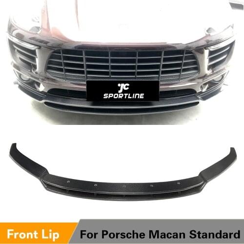 Carbon Fiber Front Bumper Lip Spoiler Splitters For Porsche Macan Standard 2014 2015 2016 2017