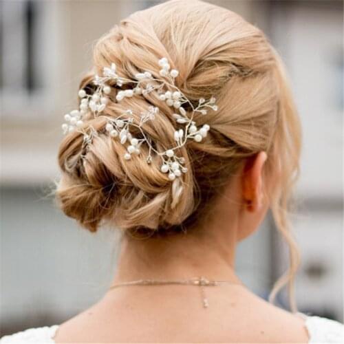 Bridal Handmade Pearl Hair Band Headwear Wedding Dress Fairy Princess Angel Elf