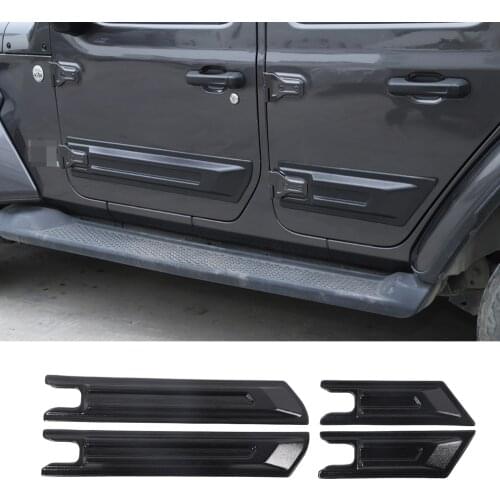 Exterior ABS Side Door Body Molding Anti-scratch Guard Plate Cover for Jeep Wrangler JL JT Gladiator 2018+ Car Accessories