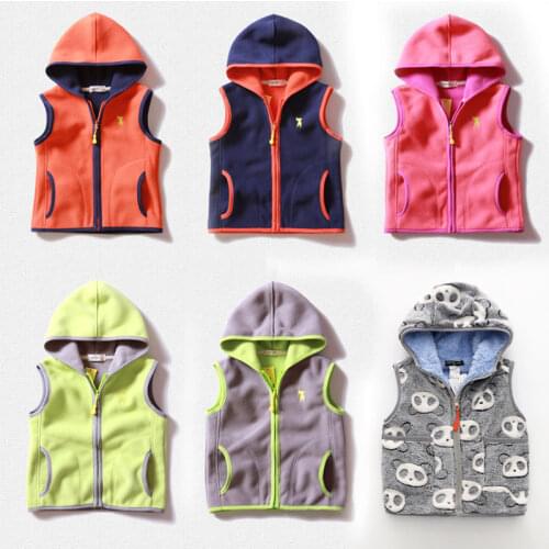 Baby Boys Waistcoat Kids Sleeveless Jocket 2021 Autumn Hooies Vest for Toddler Girls Zipper Coat Childrens Polar Fleece Clothes