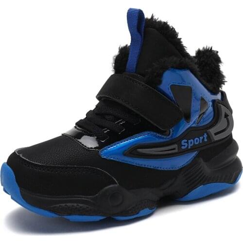 Winter Children Shoes For Boys Sneakers Kids Casual Shoes Girls Sneakers Plush Lining Warm Leather Waterproof Fashion Basketball