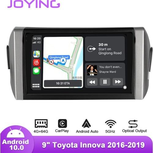 1 DIN Android 10.0 Head Unit 9 Inch Autoradio Tape Recoder GPS Sytem GPS Navigation WIFI For Toyota Innova 2016-2019