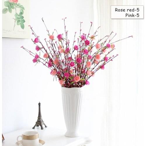1pc 5CM Home Decorative Fake Flowers PE Artificial Flowers mini Rose For Wedding Valentines Day Home Garden Party Decoration