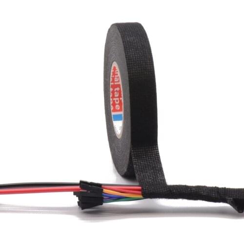 2 Roll Wiring Harness Fabric Tape Width 9mm Strong Adhesive Cloth Fabric Loom wiring harness Tape 15m loom tape Electrical Tape