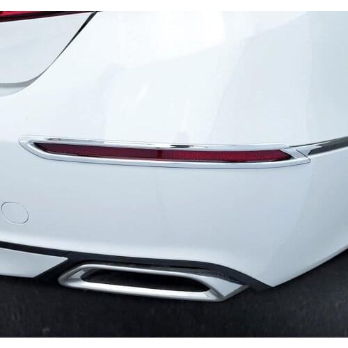 2Pcs Chrome Molding Covers For 10th Honda Accord 2018-2019 Rear Fog Warning Light Glossy Overlay Accessories Trims