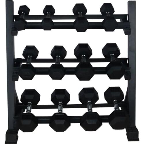 3 Tier Dumbbell Rack for Home Gym, Multilevel Workout Weight Storage Stand Organizer