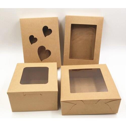 30pcs/lot Square Window Box cardboard packing gift box handmade soap candy For Wedding Decorations Gift Box