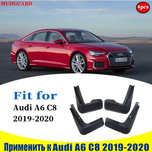 4pcs ste Mudflaps FOR Audi A6 C8 2019-2020 Mudguards Fender Mud Flap Guard Splash Mudguard Fender car accessories auto styline