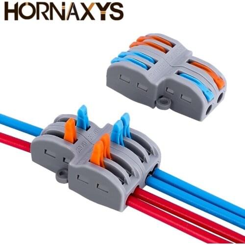 5/10pcs/Lot SPL-42/62 Mini Fast Wire Connector Universal Wiring Cable Connector Push-in Conductor Terminal Block DIY YOU