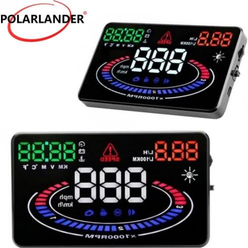 E300 Auto Projector Over Speed Alarm Reflection GPS Car OBD II Driving OBD2 Interface Head Up Display HUD 5.5 Inch Screen