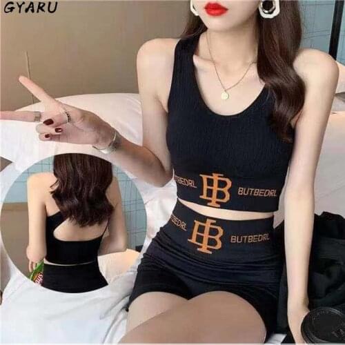 GYARU Seamless Women Yoga Set Workout Shirts Sport Pants Bra Gym Clothing Short Crop Top High Waist Running Leggings Sports Set