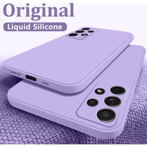 ASM Square Liquid Silicone Phone Case For Samsung Galaxy S21 S20 S10 Ultra Plus FE A72 A71 A70 A52 A51 A50 A21S A12 4G 5G funda