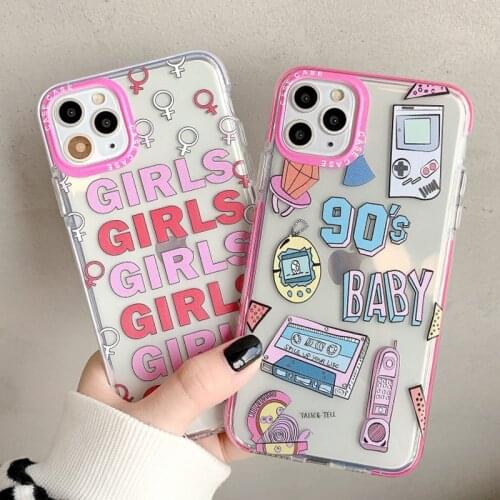 Cute Fashion Shockproof Case For iPhone 12 11 Pro Max Mini XR X XS 7 8 Plus SE Butterfly Dog Soft Transparent TPU Back Cover