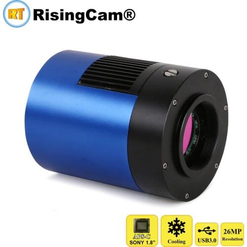 26mp High resolution SONY imx571 1.8" large sensor 16bit USB3.0 output TE Cooling digital USB microscope camera with M42