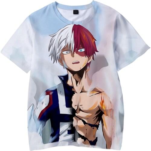 Boku No Hero Academia Kids T-shirt Anime 3D Printing O-neck Boy Girl T-shirt mensShort Sleeve Anime Shoto Todoroki boy Top
