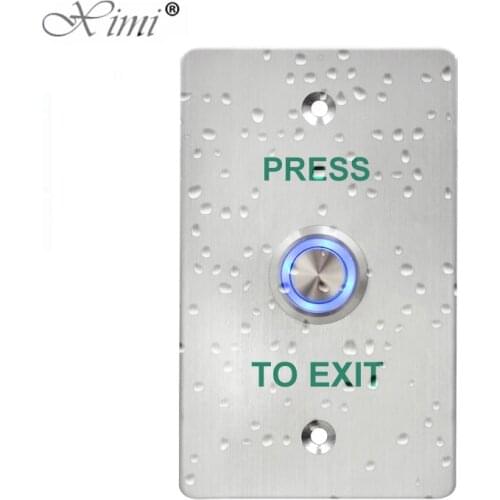 IP68 Waterproof Door Release Button Access Control Push Button Access Control Exit Button Exit Switch Led Light