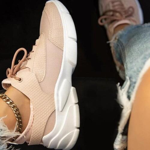 Spring Flats Women Sneakers 2021 Fashion Lace-Up Sneakers Women Breathable Vulcanize Shoes Flats Casual Shoes zapatos de mujer