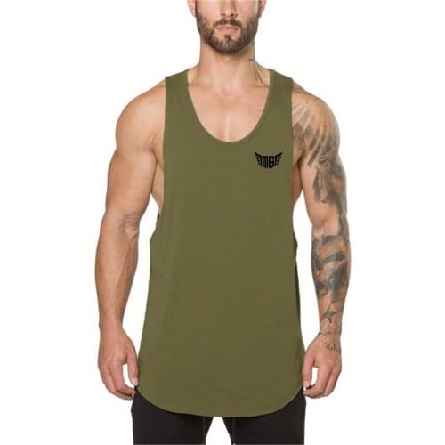 New Workout Gym Fitness Brand Mens Tank Top Cotton Clothing Bodybuilding Musculation Singlets Vest Muscle Sport Sleeveless Shirt