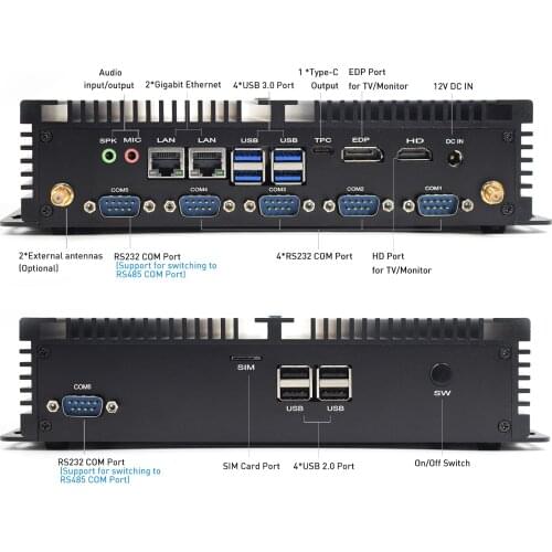 Intel i7 Mini Pc gaming core i5 8265U i3 8145U mini pc i7 desktop Hystou dual DDR4 HD EDP support 3 display SIM Port pc type-c