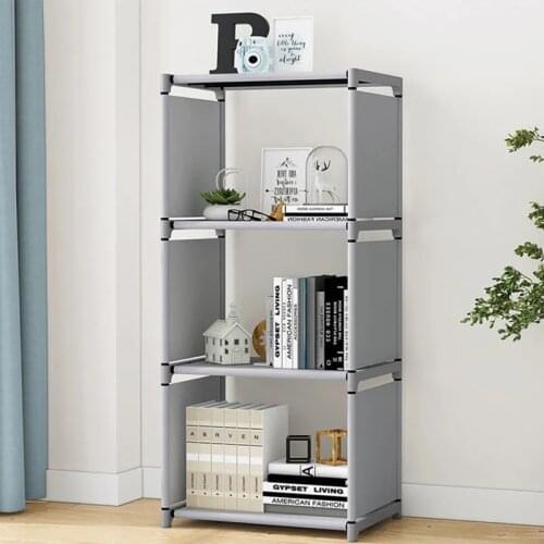 Multifunctional Simple Bookcase Bookshelf Floor Shelf Student Dormitory Bedroom Storage Shelf Unit Childrens Cabinet