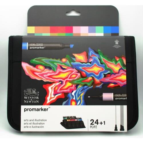 Winsor & Newton Promarker Set 24 Colors Markers Pen Set,Art Paiting Supplies