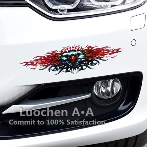 Car Stickers Motorcycle Locomotive Stickers Eagle Flame Creative Decals Colorful Waterproof Auto Tuning Styling 36x11cm D15