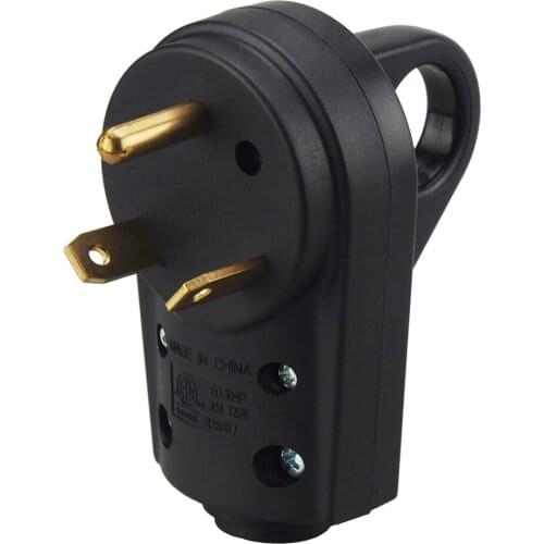 [Nema TT-30P] 30Amp Heavy Duty RV Replacement Plug, Nema TT-30P Replacement Power Assembly Plug For Cord. AC Plug