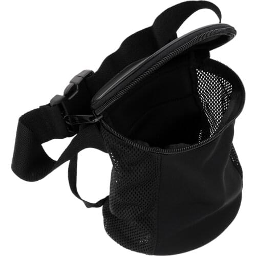 3mm Neoprene Scuba Diving Mesh Bag Pouch Snorkeling Dive Gear Storage Holder Zipper Cylinder Shape with Wrist Thigh Strap