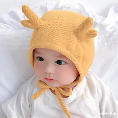 New Kid Hat Winter Cap For Boys Girls Kids Solid Print Hats Child Cute Knitting Children Caps Knit Fashion 6 Colors 2-10 Months