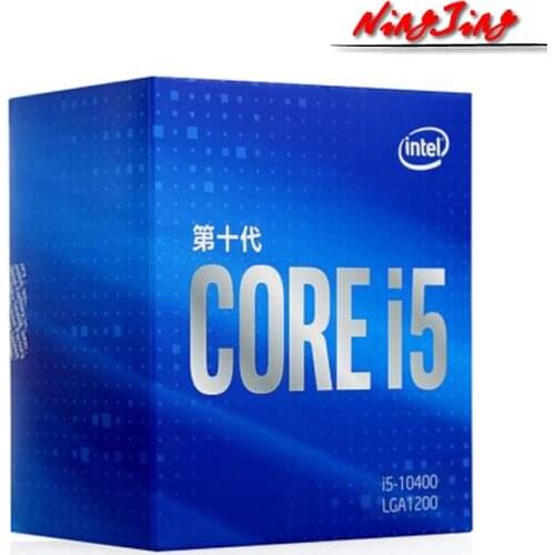 Intel Core i5-10400 i5 10400 2.9 GHz Six-Core Twelve-Thread CPU Processor L2=1.5M L3=12M 65W LGA1200 New and come with the fan